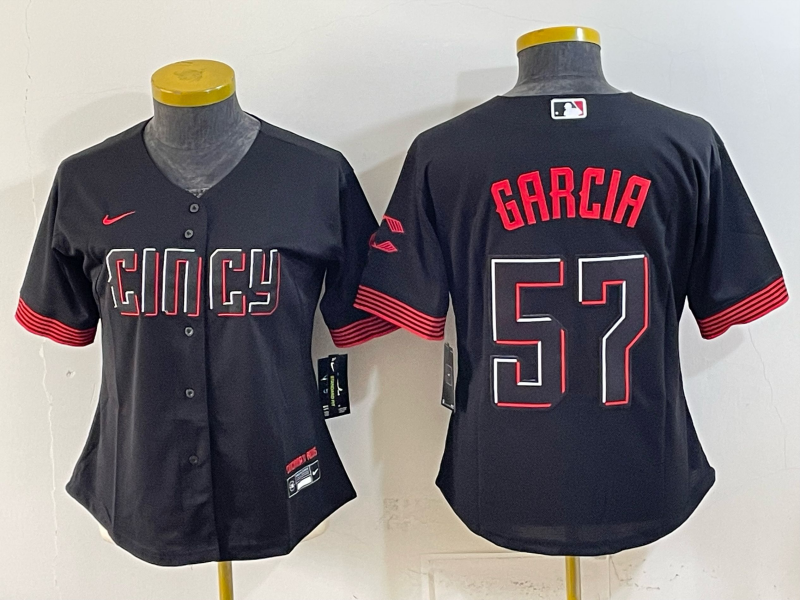 Youth Cincinnati Reds #57 Garcia Nike 2026 MLB Jersey 081101->women mlb jersey->Women Jersey